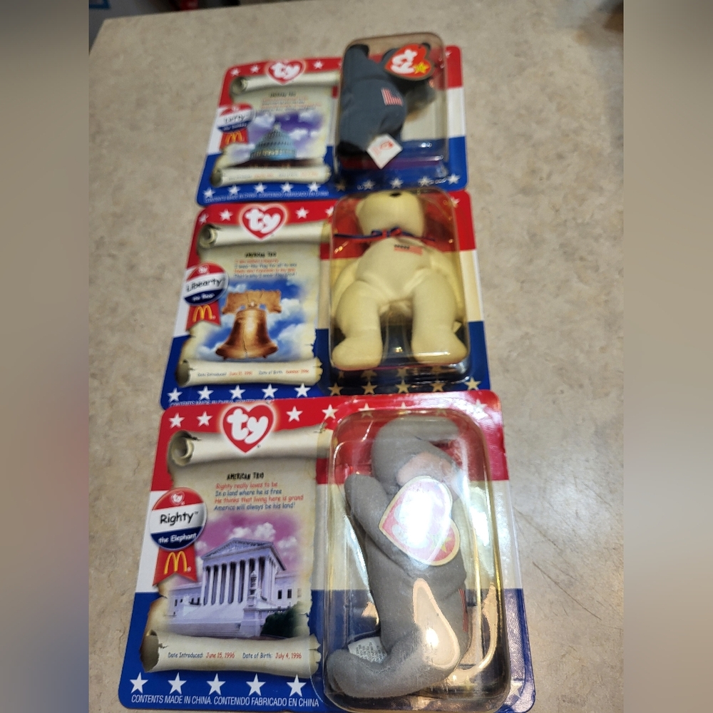 McDonald's Beanie Baby American Trio - issued in 2000